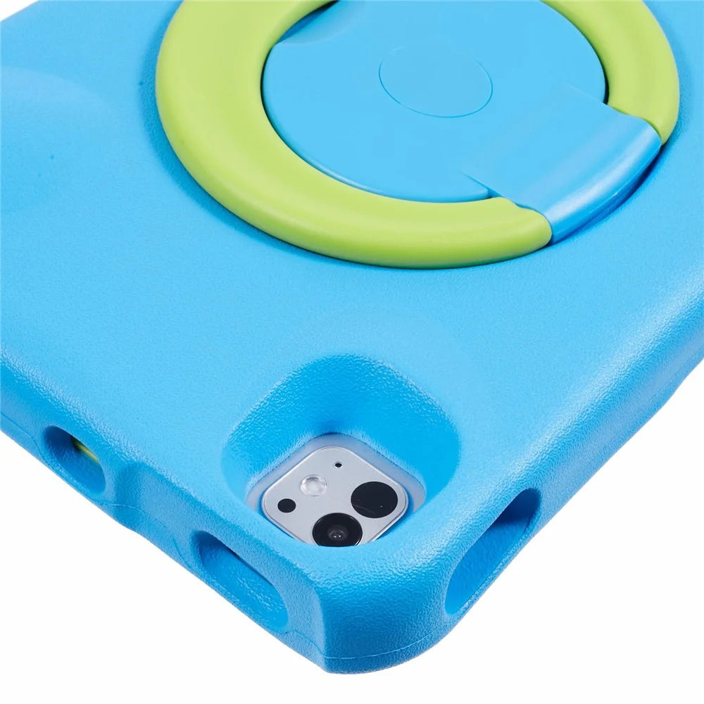 PEPKOO For iPad Pro 11 (2025) / 11 (2024) Shockproof Tablet Case 360-Degree Rotatable PC Kickstand EVA Protective Cover - Blue / Green - 7