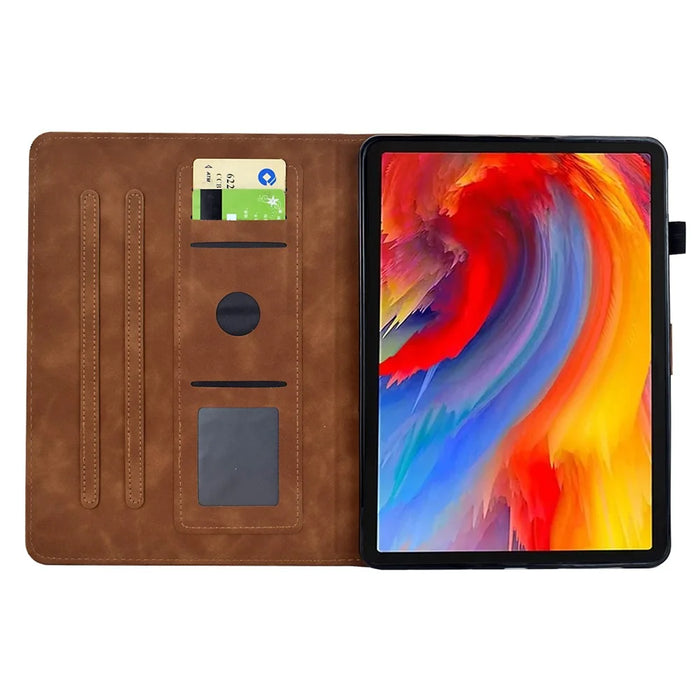 For Lenovo Tab P11 Gen 2 TB-350 / Xiaoxin Pad Plus (2023) Case Card Holder Leather Tablet Cover - Brown - 2