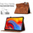 For Lenovo Tab P11 Gen 2 TB-350 / Xiaoxin Pad Plus (2023) Case Card Holder Leather Tablet Cover - Brown - 6