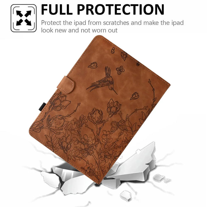 For Lenovo Tab P11 Gen 2 TB-350 / Xiaoxin Pad Plus (2023) Case Card Holder Leather Tablet Cover - Brown - 7