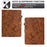 For Amazon Kindle 11th (2024) / 6'' (2022) Case Flower Bird Imprinted Card Holder Leather Tablet Cover - Brown - 5