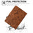 For Amazon Kindle 11th (2024) / 6'' (2022) Case Flower Bird Imprinted Card Holder Leather Tablet Cover - Brown - 7