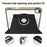 For iPad (2025) / 10.9 (2022) Case PU Leather+Acrylic+TPU Rotating Clear Tablet Cover Auto Wake / Sleep - Black - 3