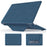 For MacBook Air 13 inch (2020) / (2018) A2337 M1 A2179 A1932 Laptop Case Anti-Slip PC+Cloth Flip Cover - Navy Blue - 2