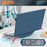 For MacBook Air 13 inch (2020) / (2018) A2337 M1 A2179 A1932 Laptop Case Anti-Slip PC+Cloth Flip Cover - Navy Blue - 6