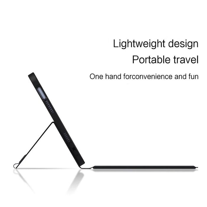 For iPad mini (2024) Leather Case + Touchpad Bluetooth-compatible Keyboard with Backlit - 5