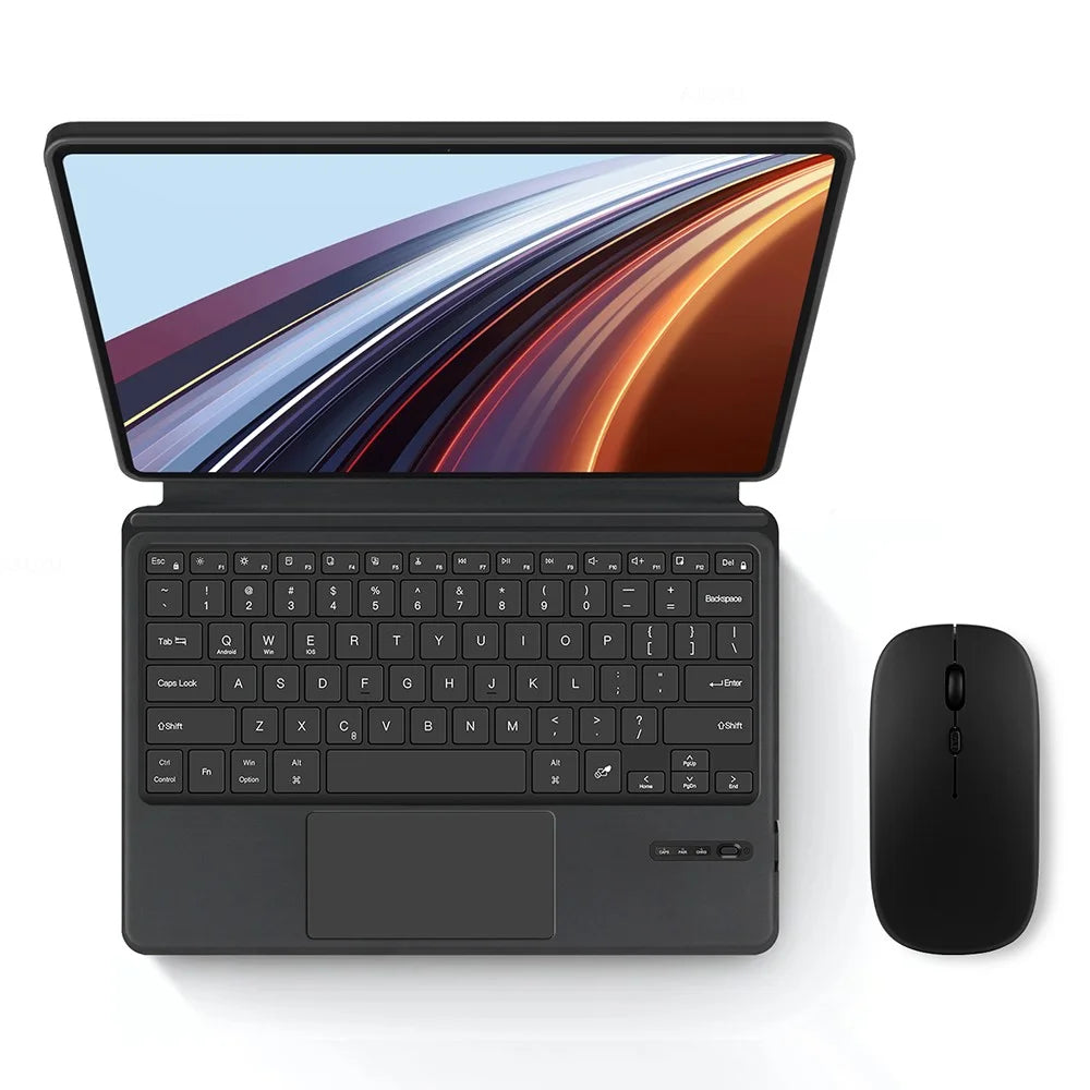 For Honor Pad GT Pro Leather Case + Touchpad Bluetooth-compatible Keyboard with Backlit - 3