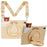 For iPad mini (2024) / mini (2021) Silicone Case Kickstand Cute Bear Tablet Cover with Shoulder Strap - Yellow - 1