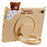 For iPad mini (2024) / mini (2021) Silicone Case Kickstand Cute Bear Tablet Cover with Shoulder Strap - Yellow - 2