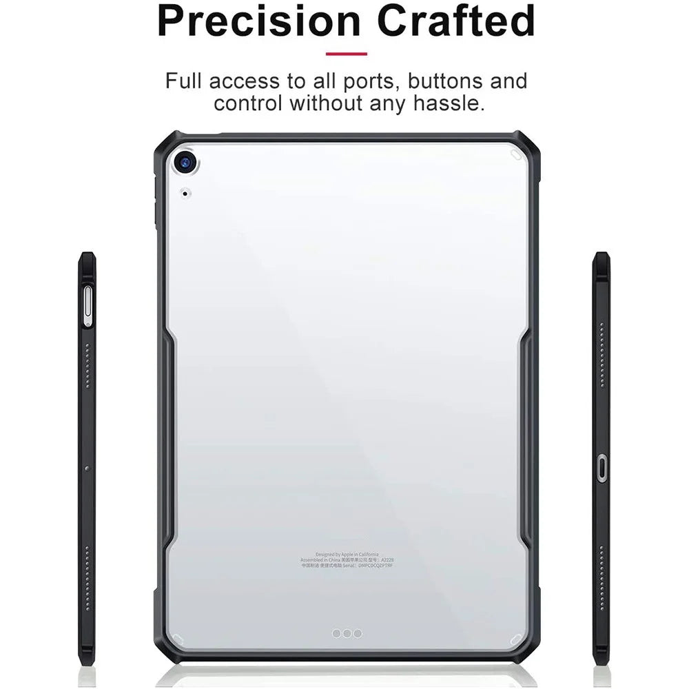 XUNDD For iPad Air (2020)/Air (2022) Slim Case TPU Frame Protective Cover Air Cushion Shockproof Tablet Case - Black - 2
