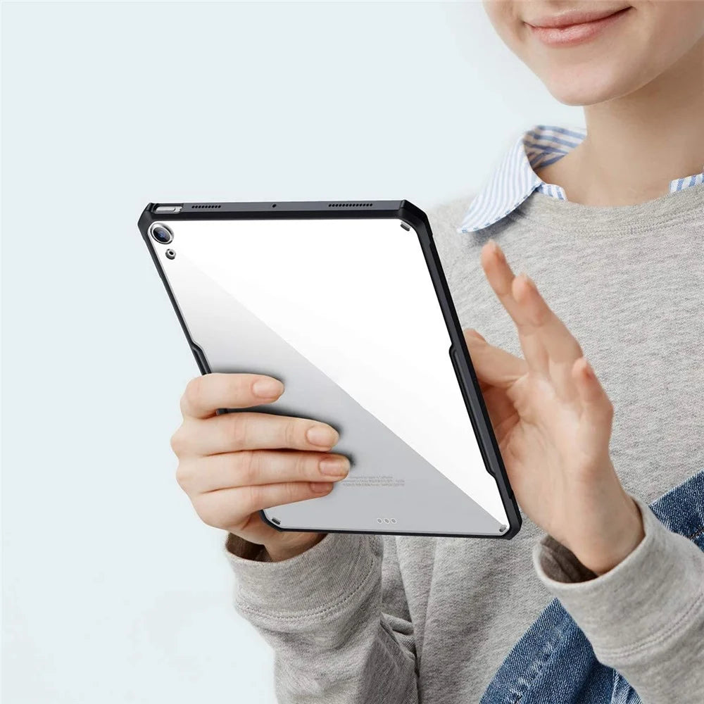 XUNDD For iPad Air (2020)/Air (2022) Slim Case TPU Frame Protective Cover Air Cushion Shockproof Tablet Case - Black - 7