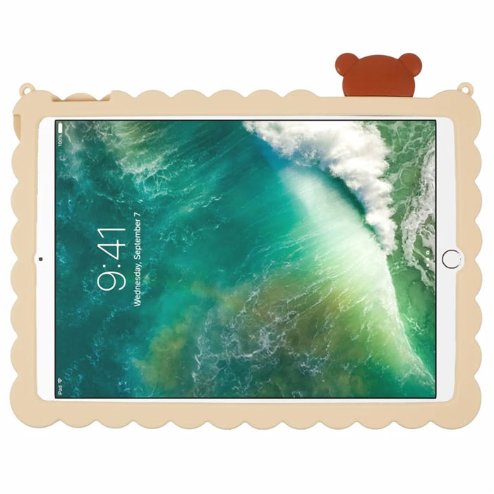Silicone Case for iPad 10.2 (2021) / (2020) / (2019) / iPad Air 10.5 inch (2019) / Pro 10.5-inch (2017) Kickstand Cover with Shoulder Strap - Yellow - 3
