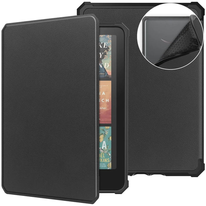 For Amazon Kindle Paperwhite (2024) / Kindle Colorsoft Case PU Leather + TPU E-Reader Cover Auto Wake  /  Sleep - Black - 5