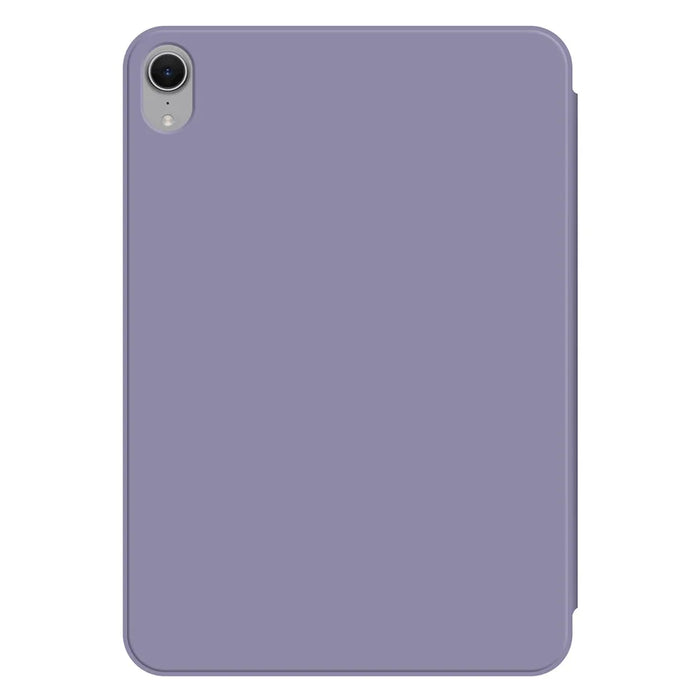 For iPad mini (2024) Case Magnetic Attachment PU Leather Tri-Fold Stand Shockproof Cover - Purple - 6