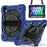 For iPad mini (2024) / (2021) Case Silicone+PC Kickstand Tablet Cover with Handy Strap - Navy Blue / Black - 2