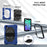 For iPad mini (2024) / (2021) Case Silicone+PC Kickstand Tablet Cover with Handy Strap - Navy Blue / Black - 5
