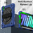 For iPad mini (2024) / (2021) Case Silicone+PC Kickstand Tablet Cover with Handy Strap - Navy Blue / Black - 6