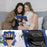 For iPad mini (2024) / (2021) Case Silicone+PC Kickstand Tablet Cover with Handy Strap - Navy Blue / Black - 7