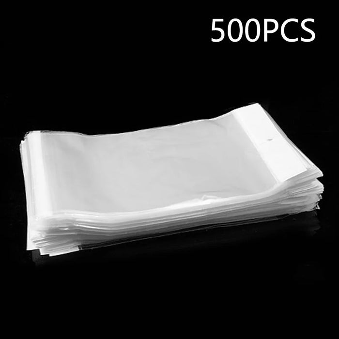 500 Pcs Clear Plastic Bags Reclosable Poly Mailer Envelopes 26 x 12.9 Cm Outer, 19.3 x 12.8 Cm Inner - 1