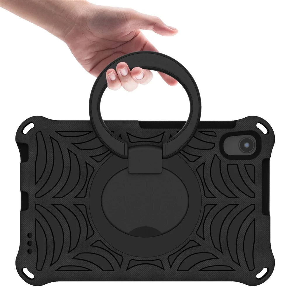 For Lenovo Tab M8 TB-8505/TB-8705/TB-8506 (2021) Shockproof EVA Case Anti-Scratch Protective Cover Kickstand Tablet Case with Shoulder Strap - Black - 3