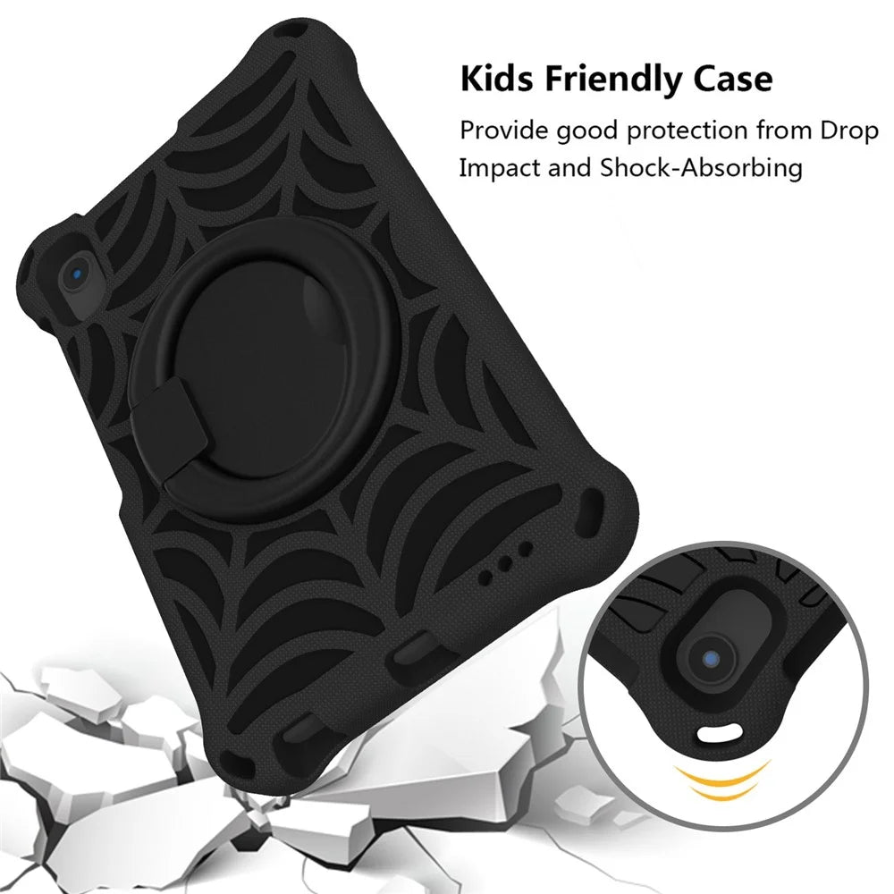 For Lenovo Tab M8 TB-8505/TB-8705/TB-8506 (2021) Shockproof EVA Case Anti-Scratch Protective Cover Kickstand Tablet Case with Shoulder Strap - Black - 5