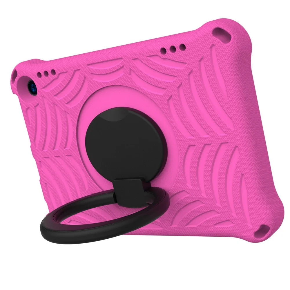 For Amazon Fire HD 8 (2020)/8 Plus (2020) Kickstand Tablet Case Anti-Scratch Protective Cover Shockproof EVA Case with Shoulder Strap - Rose - 2