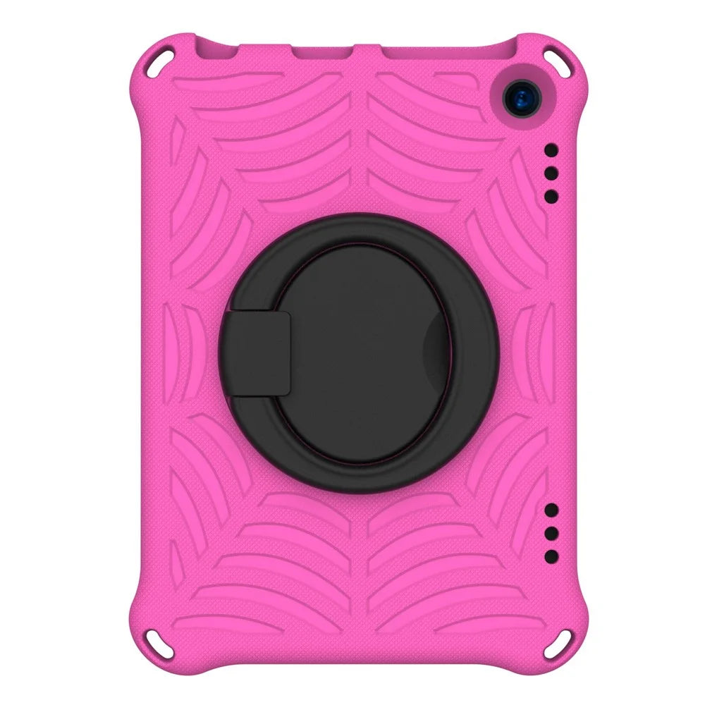 For Amazon Fire HD 8 (2020)/8 Plus (2020) Kickstand Tablet Case Anti-Scratch Protective Cover Shockproof EVA Case with Shoulder Strap - Rose - 5