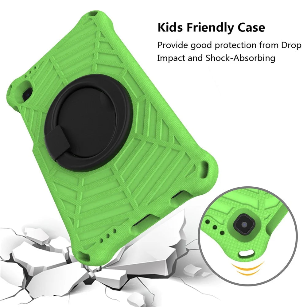 For Samsung Galaxy Tab A7 Lite 8.7-inch (2021) SM-T220/SM-T225 EVA Protective Case with Shoulder Strap Anti-Scratch Cover Shockproof Portable Tablet Case - Green - 6