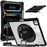 For iPad Pro 13 (2024) Kickstand Case Hand Strap PC+TPU+Acrylic Cover with Shoulder Strap - Black - 1