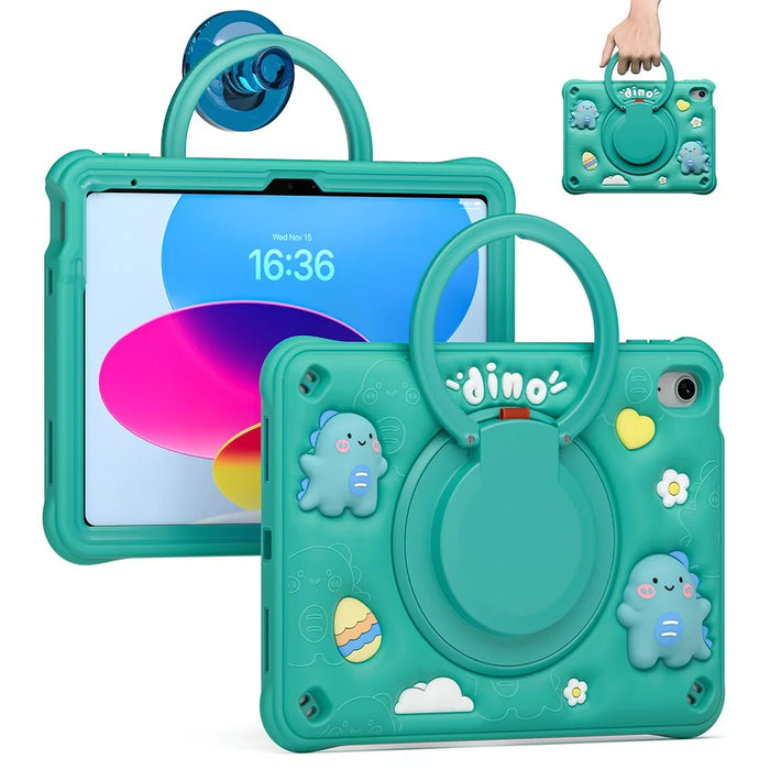 For iPad (2025) / 10.9 (2022) Case Kickstand PC+Silicone+TPU Tablet Cover - 1