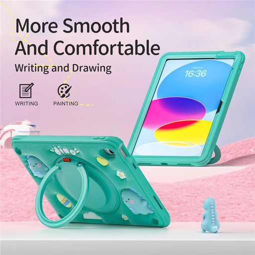 For iPad (2025) / 10.9 (2022) Case Kickstand PC+Silicone+TPU Tablet Cover - 2