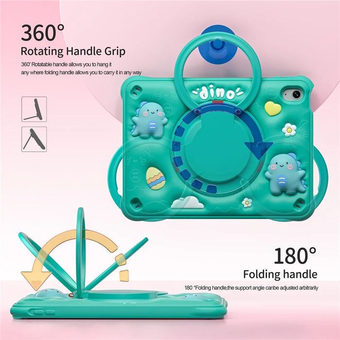 For iPad (2025) / 10.9 (2022) Case Kickstand PC+Silicone+TPU Tablet Cover - 3