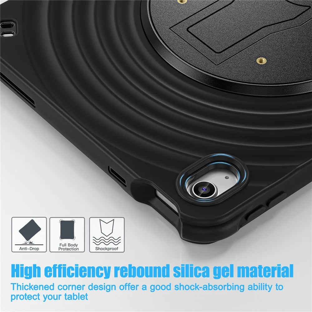 For iPad (2025) / 10.9 (2022) Case Kickstand PC+Silicone+TPU Tablet Cover - 3