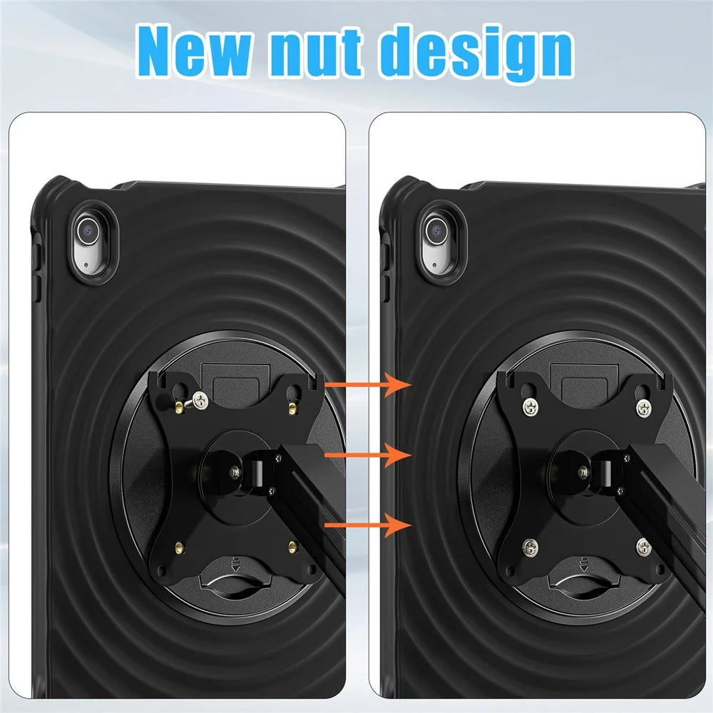 For iPad (2025) / 10.9 (2022) Case Kickstand PC+Silicone+TPU Tablet Cover - 7