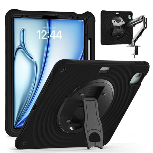 Kickstand Case for iPad Air 11 (2026) / (2025) / (2024) / Air (2022) / (2020) / Pro 11 (2022) / (2021) / (2020) / (2018) PC+Silicone+TPU Tablet Cover - 1
