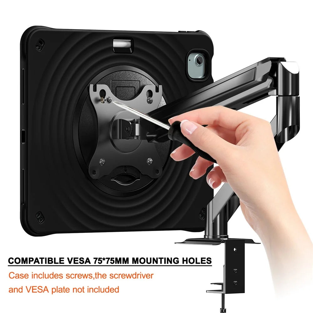 Kickstand Case for iPad Air 11 (2026) / (2025) / (2024) / Air (2022) / (2020) / Pro 11 (2022) / (2021) / (2020) / (2018) PC+Silicone+TPU Tablet Cover - 3