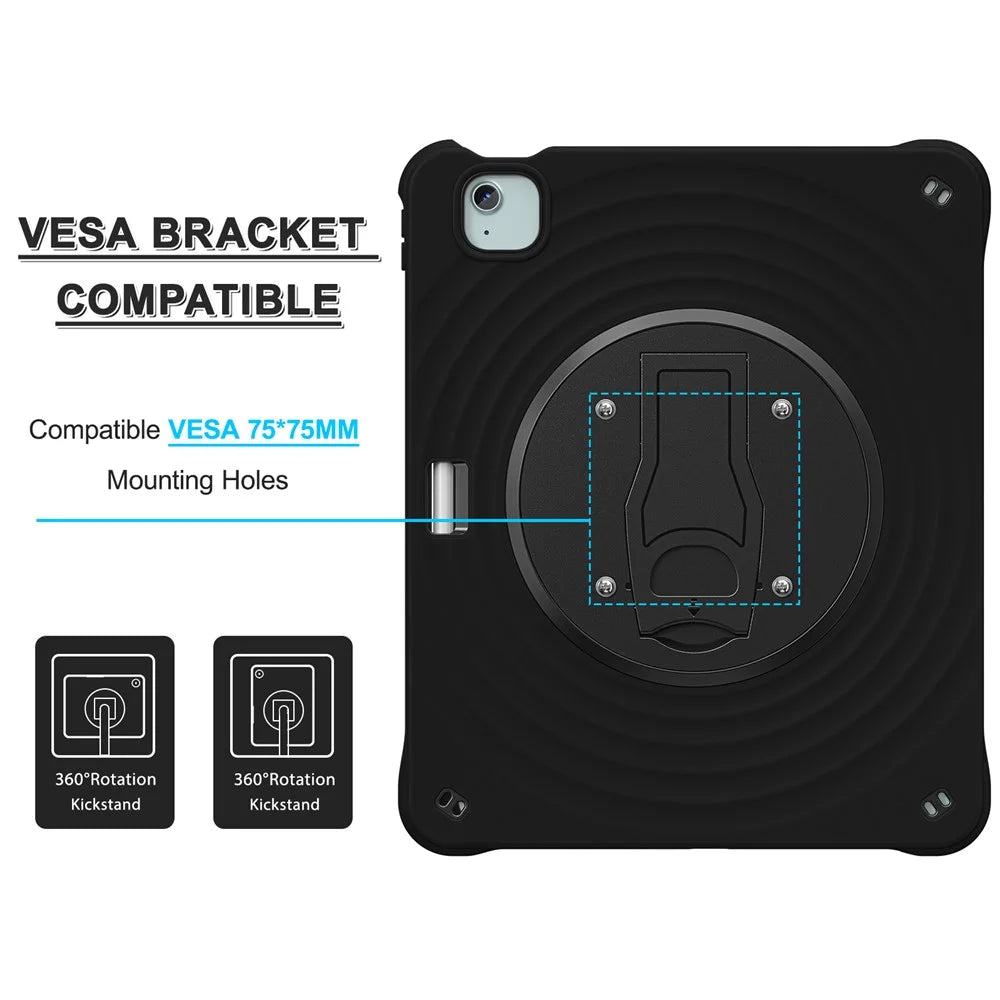 Kickstand Case for iPad Air 11 (2026) / (2025) / (2024) / Air (2022) / (2020) / Pro 11 (2022) / (2021) / (2020) / (2018) PC+Silicone+TPU Tablet Cover - 4