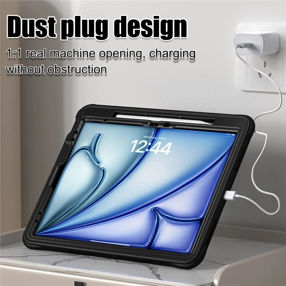 Kickstand Case for iPad Air 11 (2026) / (2025) / (2024) / Air (2022) / (2020) / Pro 11 (2022) / (2021) / (2020) / (2018) PC+Silicone+TPU Tablet Cover - 6
