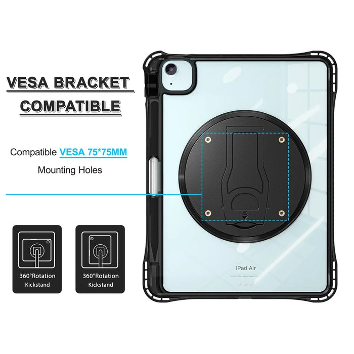 Kickstand Case for iPad Air 11 (2026) / (2025) / (2024) / Air (2022) / (2020) / Pro 11 (2022) / (2021) / (2020) / (2018) PC+TPU+Acrylic Cover - 4