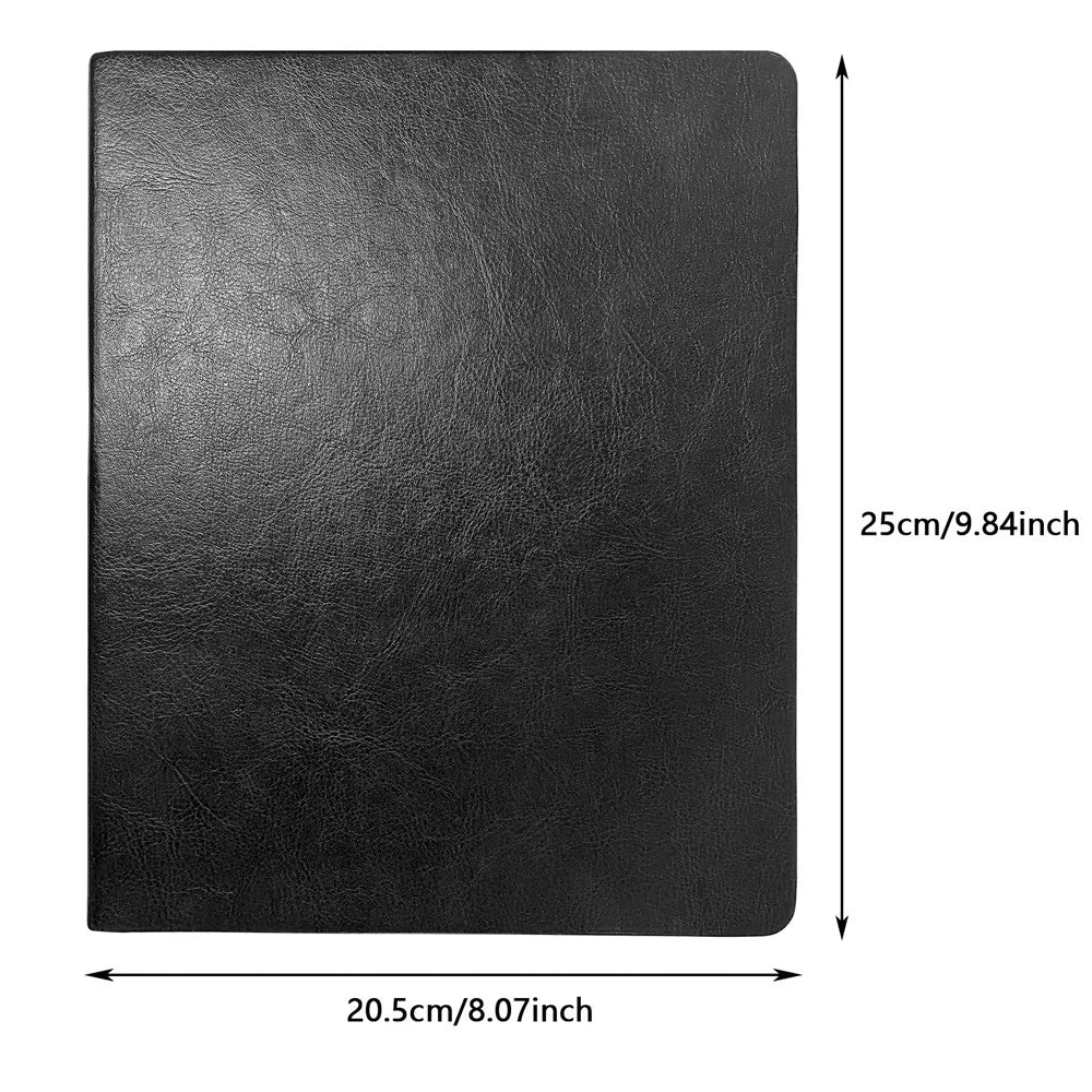 For Remarkable 2 Case Book Folio Style PC+PU Leather E-Reader Cover with Pen Holder - Black - 7