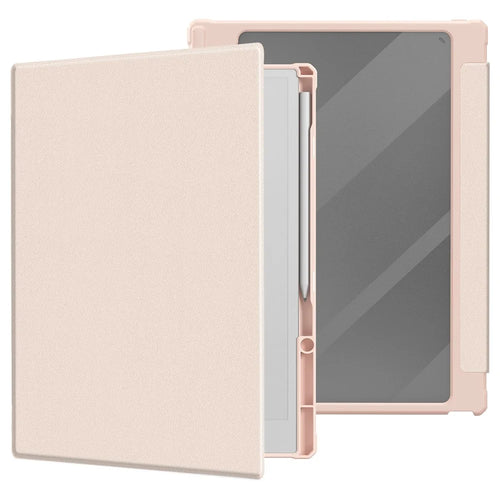For Remarkable Paper Pro Case Acrylic Leather Tablet Cover with Pen Holder Auto Wake  /  Sleep - Pink - 1