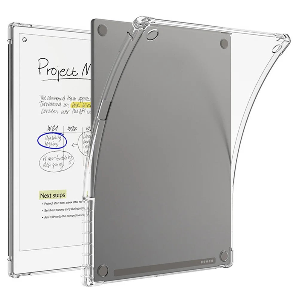 For Remarkable Paper Pro Case Anti-Drop Clear TPU Tablet Cover with Pen Slot - 1