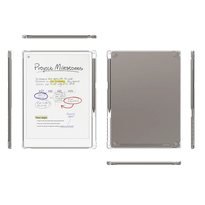 For Remarkable Paper Pro Case Anti-Drop Clear TPU Tablet Cover with Pen Slot - 5