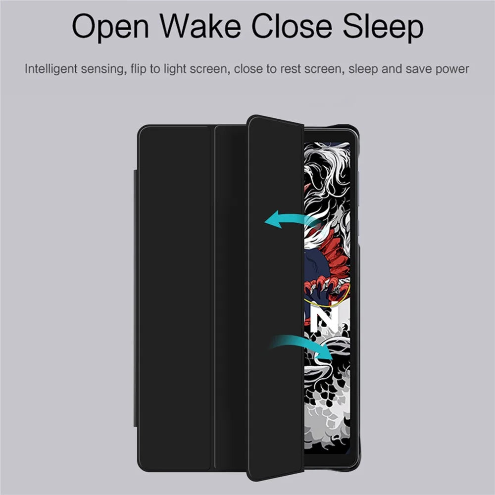 For Lenovo Legion Y700 (2024) Tablet Case Trifold Stand Leather+PC Hollow Back Cover Auto Wake / Sleep - 6