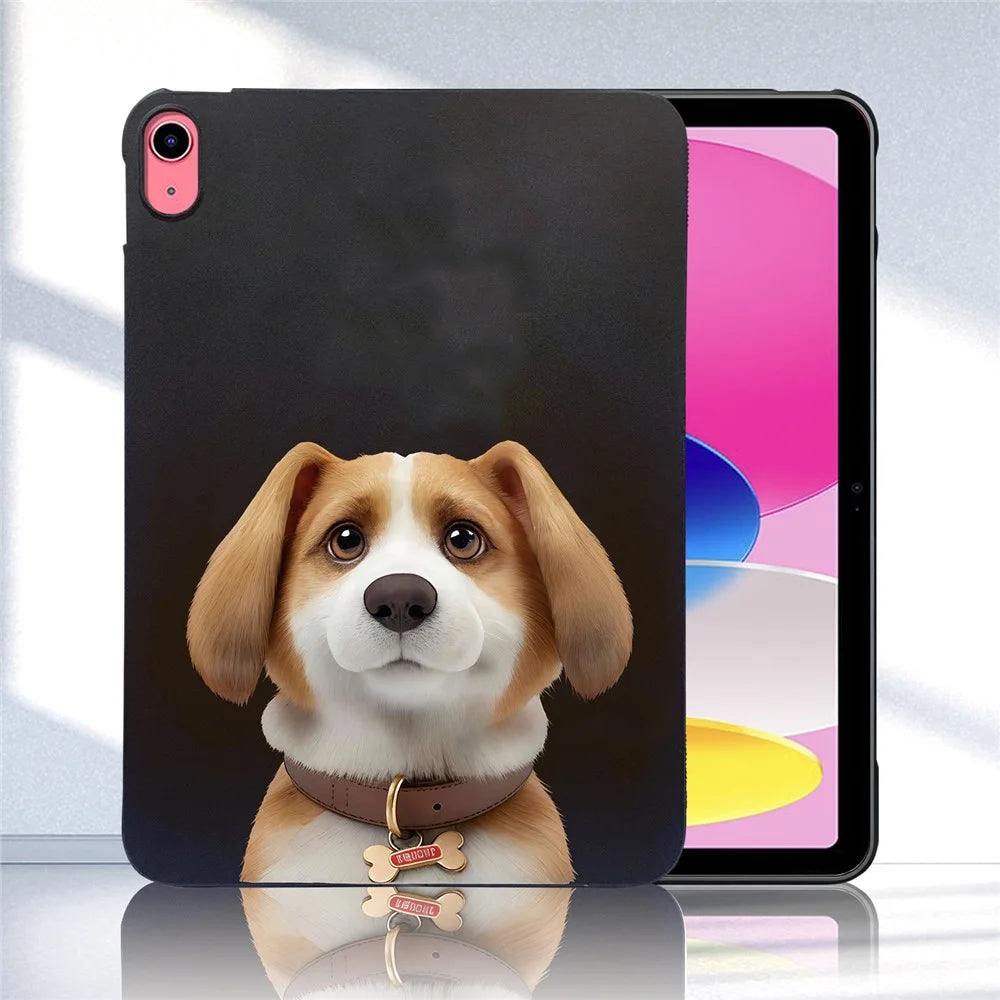 For iPad (2025) / 10.9 (2022) Case Pattern Printing Slim TPU Tablet Protective Cover - Harrier Beagle - 4