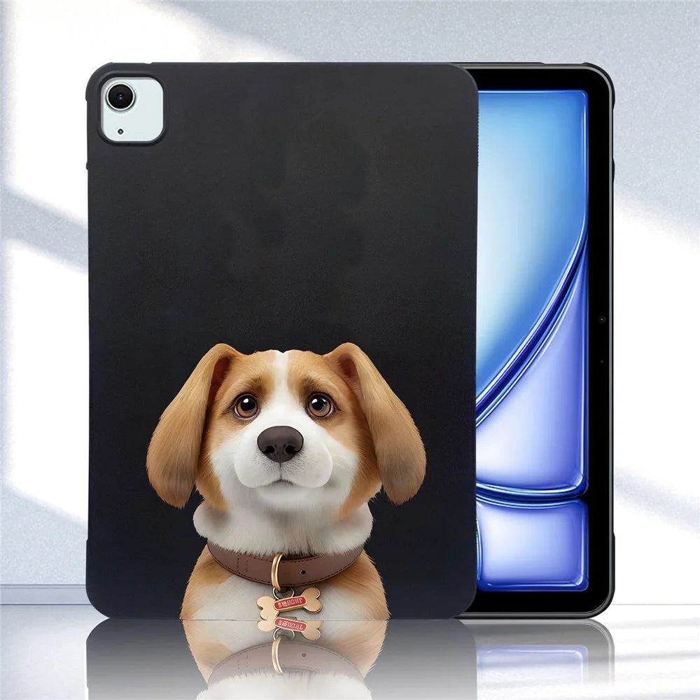 For iPad Air 11 (2026) / (2025) / (2024) Case Pattern Printing Slim TPU Tablet Protective Cover - Harrier Beagle - 4