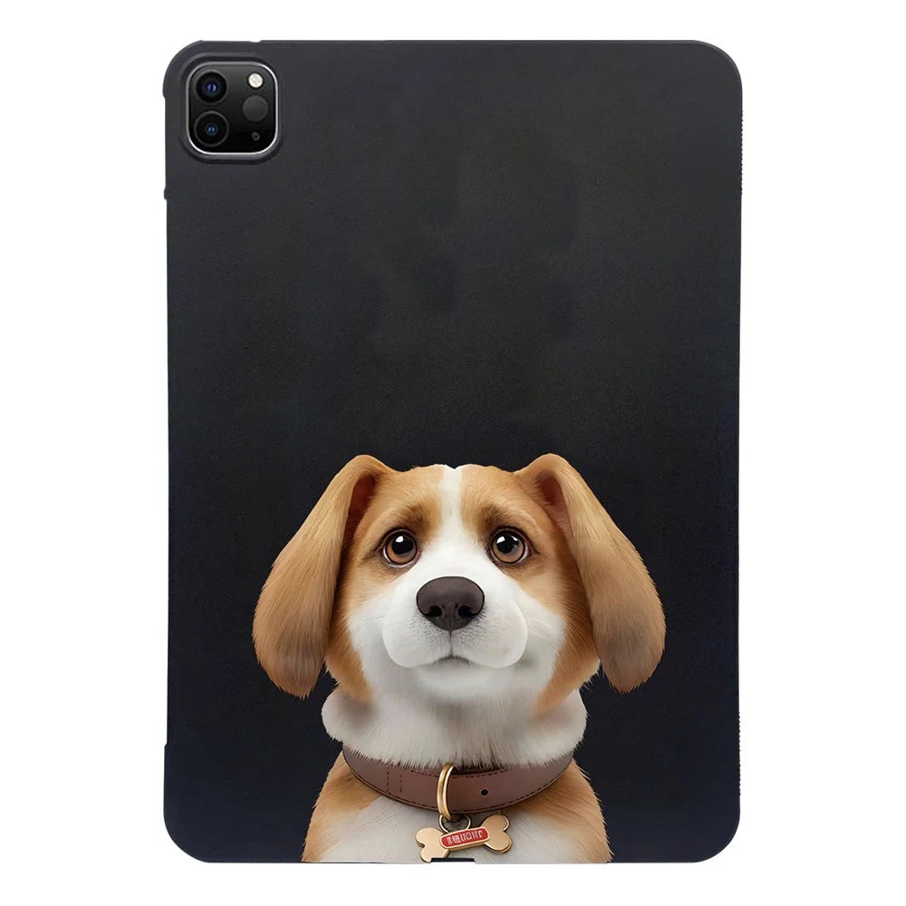 For iPad Pro 11 (2021)  /  (2020)  /  (2018) Case Pattern Printing Slim TPU Tablet Protective Cover - Harrier Beagle - 1