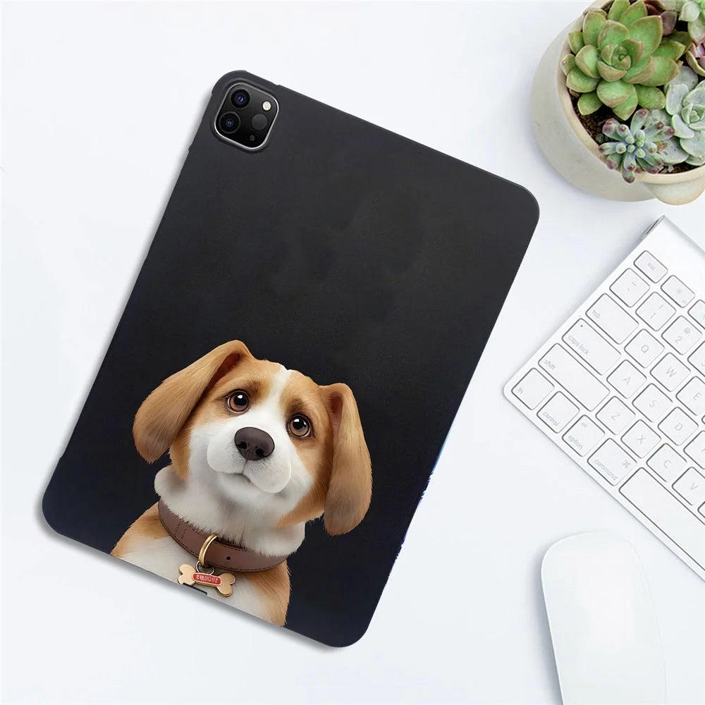 For iPad Pro 11 (2021)  /  (2020)  /  (2018) Case Pattern Printing Slim TPU Tablet Protective Cover - Harrier Beagle - 5