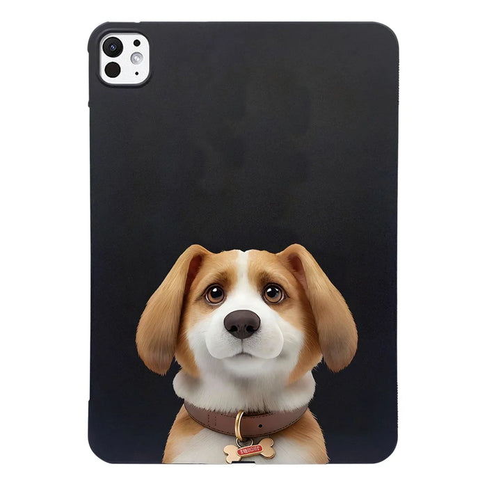 For iPad Pro 13 (2025) / 13 (2024) Case Pattern Printing Slim TPU Tablet Protective Cover - Harrier Beagle - 1