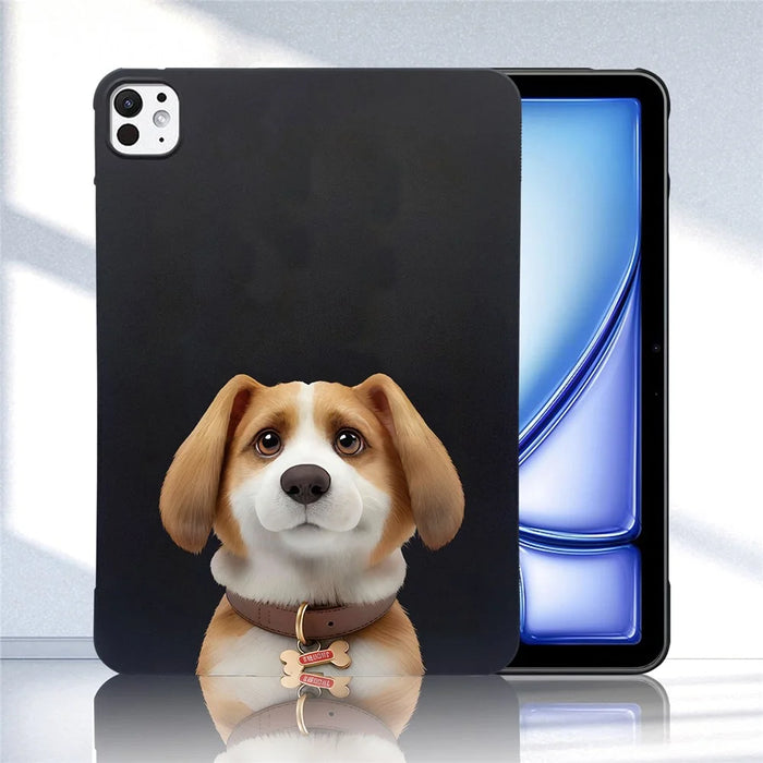 For iPad Pro 13 (2025) / 13 (2024) Case Pattern Printing Slim TPU Tablet Protective Cover - Harrier Beagle - 4